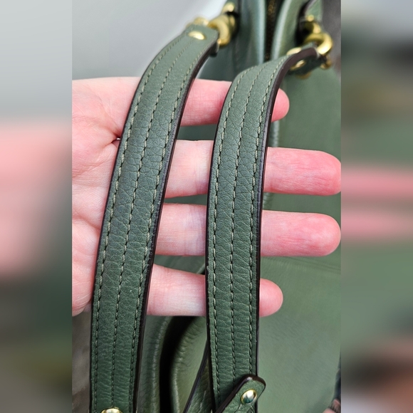 Coach Brooke pebbled green hand bag, purse (z) - Picture 7 of 13